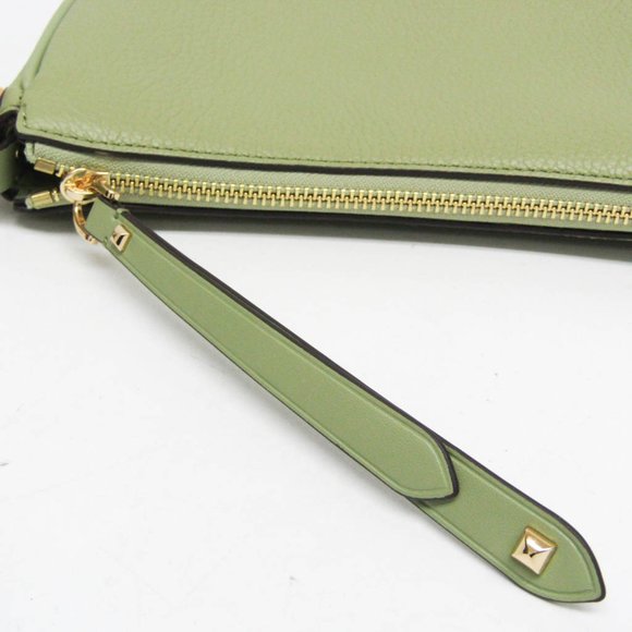 Michael Kors DOVER 35R3G4DC5L Women's Leather Shoulder Bag Light Green - Picture 8 of 13